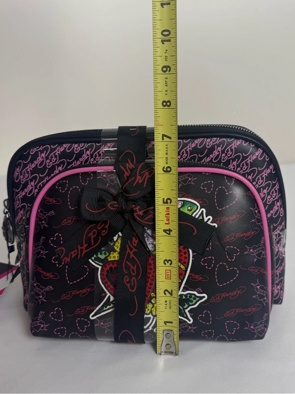 Ed Hardy 2-Piece Rhinestone Cosmetic Bag Set ✨🖤